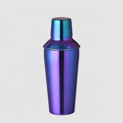 Factory Direct 750ml color plating stainless steel roll cocktail shaker