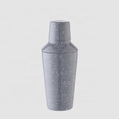 OUYADA 650ml gray marble color painted stainless steel cocktail shaker