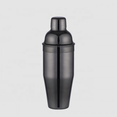 Factory Direct high qualitymatte 700ml Gun gun black stainless steel cocktail shaker