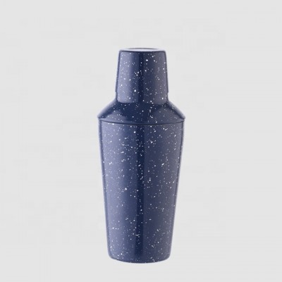 OUYADA 650ml blue marble color painted stainless steel cocktail shaker