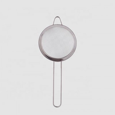 Factory Direct cheap stainless steel kitchenware food fine mesh strainer with handle